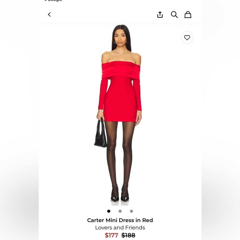 NWT+P Lovers + Friends Carter Mini Dress in Bold Red
